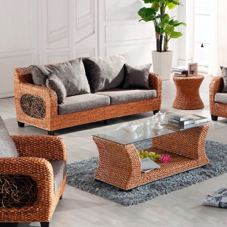 Плетеный ротанговый диван