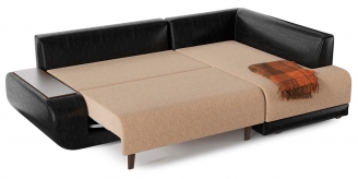 Угловой диван с механизмом трансформации Пума в разложенном виде
